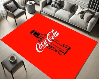 Coca Cola Area Rug: Washable Anti-slip Coke Carpet - Etsy