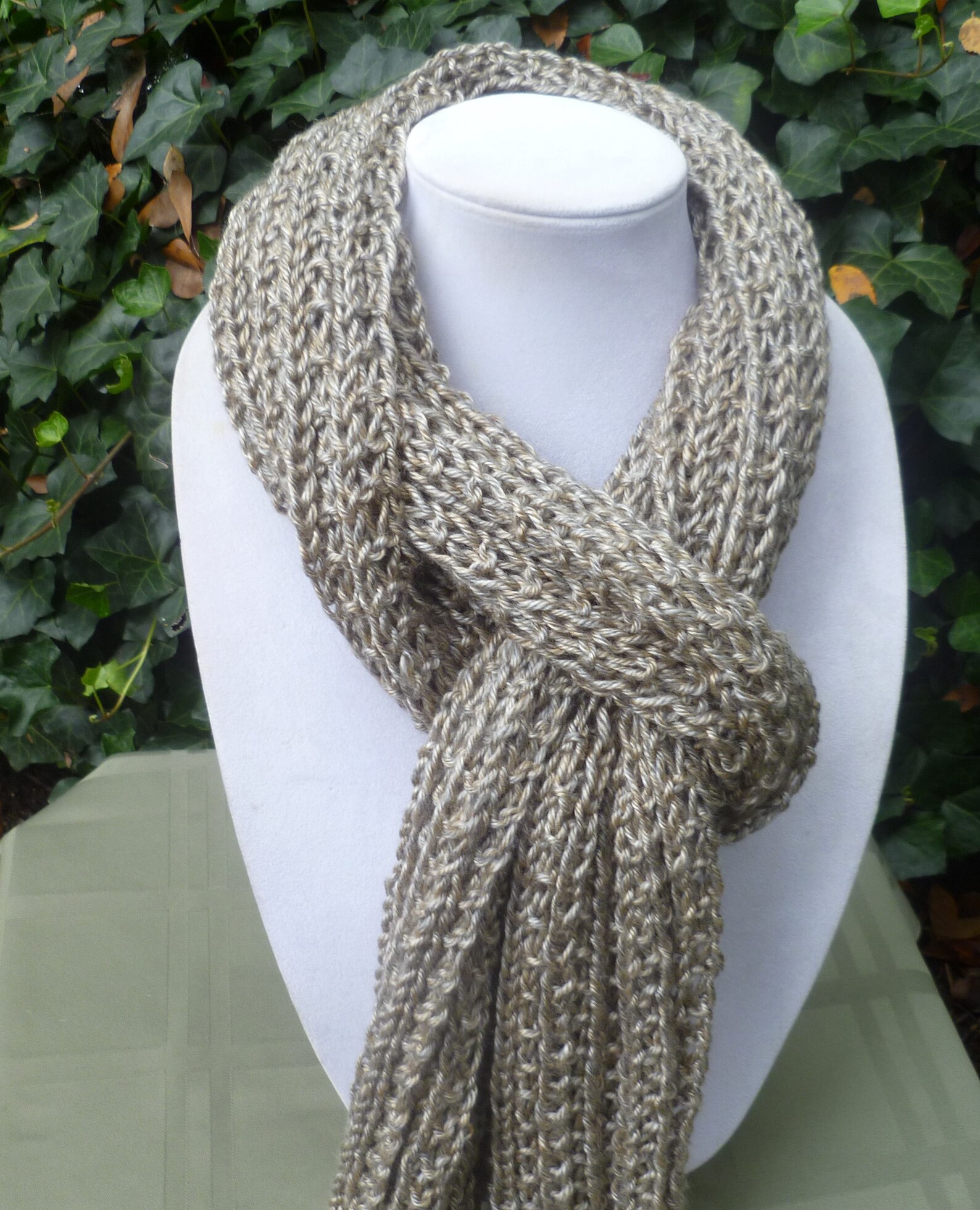 Hand Knit long scarf 65 long by 6 wide-Hand Knit | Etsy