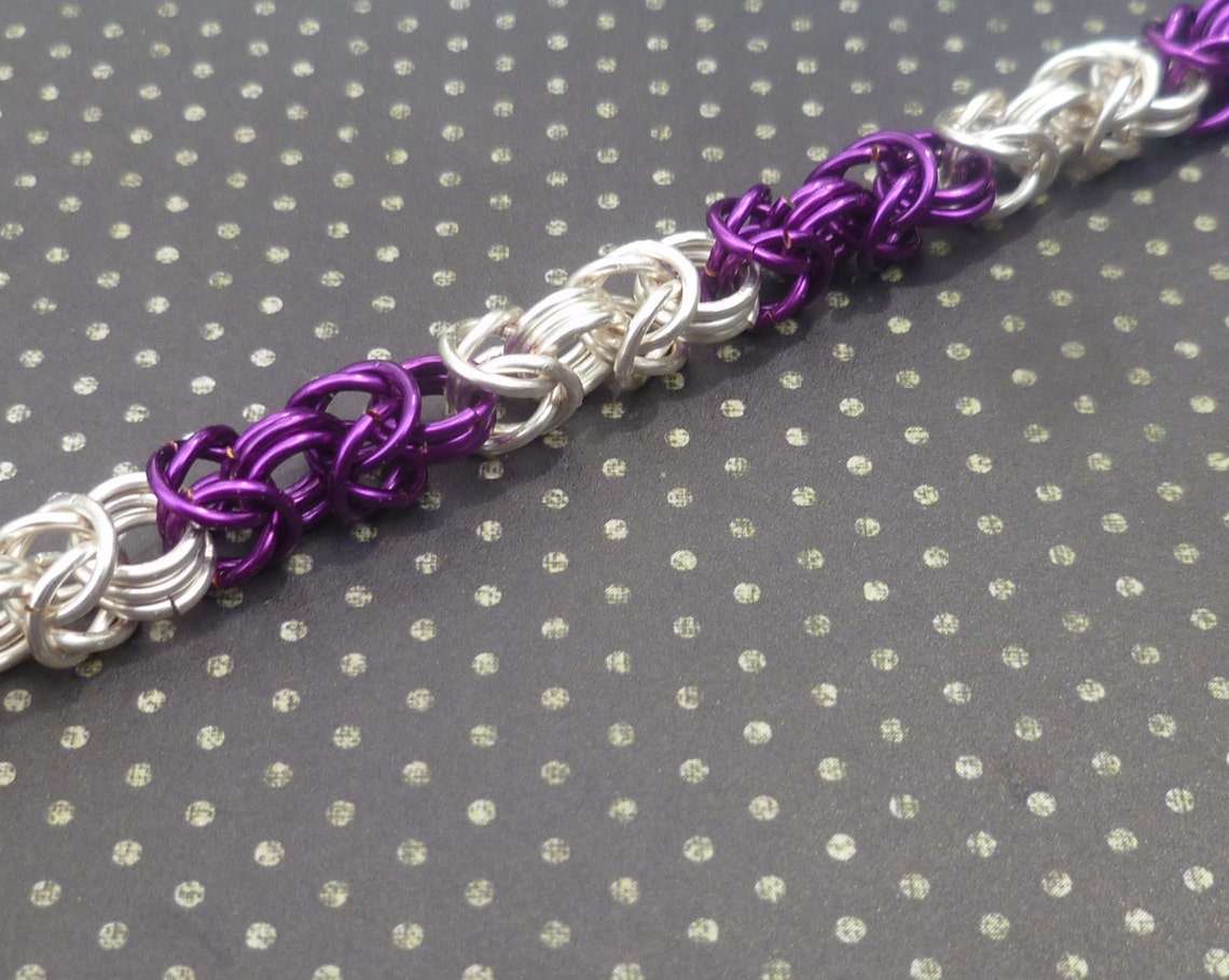 Epilepsy Awareness Bracelet Chainmaille Bracelet Epilepsy - Etsy