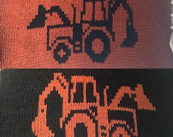 Schema per lavorare a maglia una coperta da escavatore: filato Alize Puffy Loop (scarica PDF)