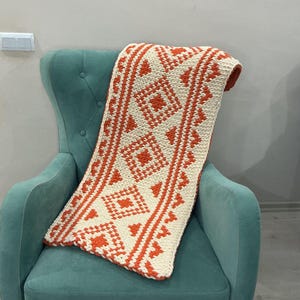 Diamond Chunky Bed Runner Pattern PDF