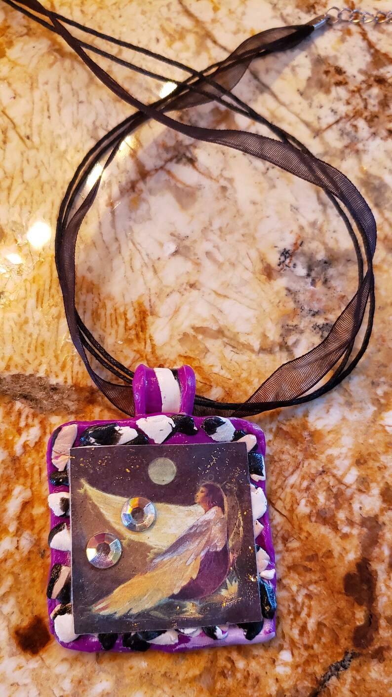 Egypt witch sacred feminine necklace wearable art pendant mother goddess divine feminine tailsman mystic ISIS amulet egyptian