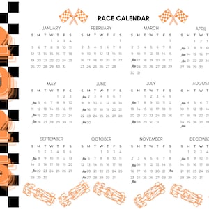 F1 Race Calendar- Papaya