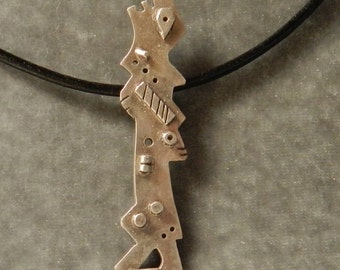 Fine Silver Abstract Stick Figure