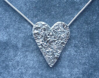 Heart in Fine Silver Mosaic