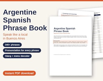 アルゼンチンスペイン語会話集（PDF版）