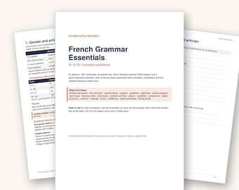 フランス語文法の基礎：A1からB1レベルまでの完全ワークブック