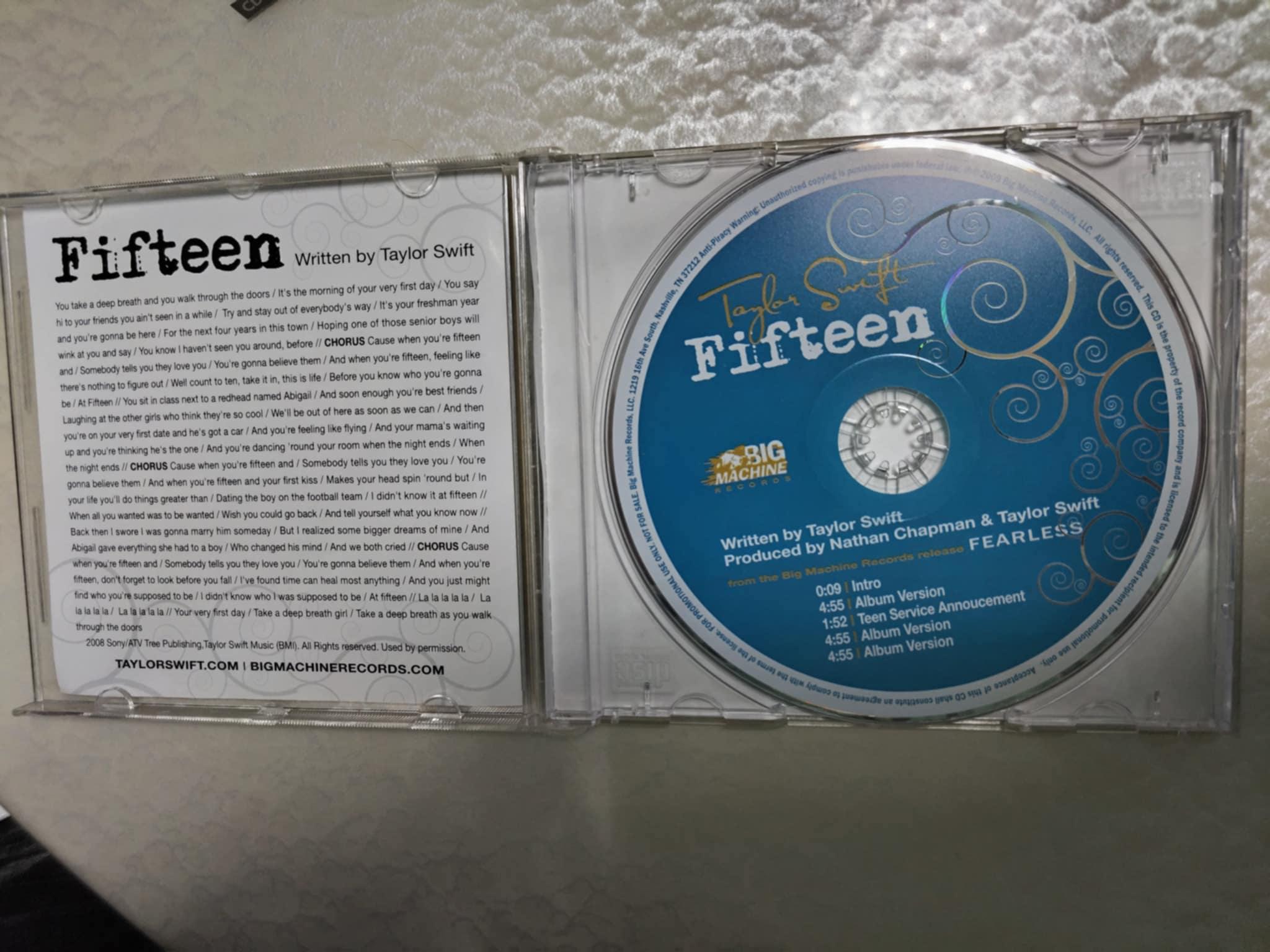 Taylor Swift Fifteen Promo CD - Etsy