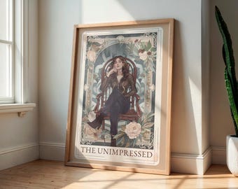 The Unimpressed Tarot Art Print | Boho Witchy Wall Decor (Poster)