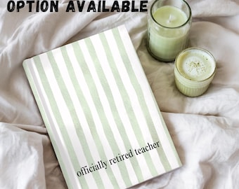 Personalized Teacher Retirement Gift Journal, Officially Retired Teacher Gift, Retirement Keepsake, Coworker Farewell Book