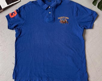 Polo Ralph Lauren Polo Shirt Mens XL Blue Embroidered Logo Classic Preppy Cotton