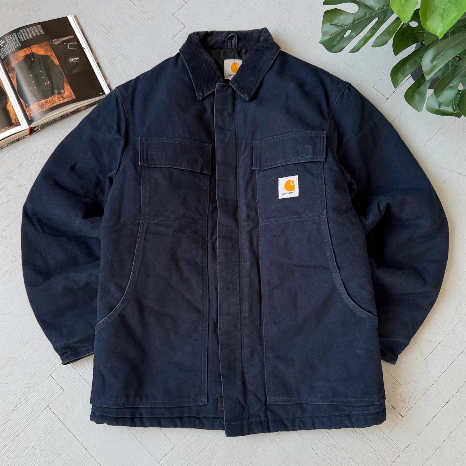 Carhartt Duck Jacket Blue - Etsy display picture 1