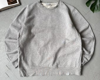 Sudadera Norse Projects de cuello redondo para hombre, talla L, color gris, estilo minimalista, básica, de algodón.