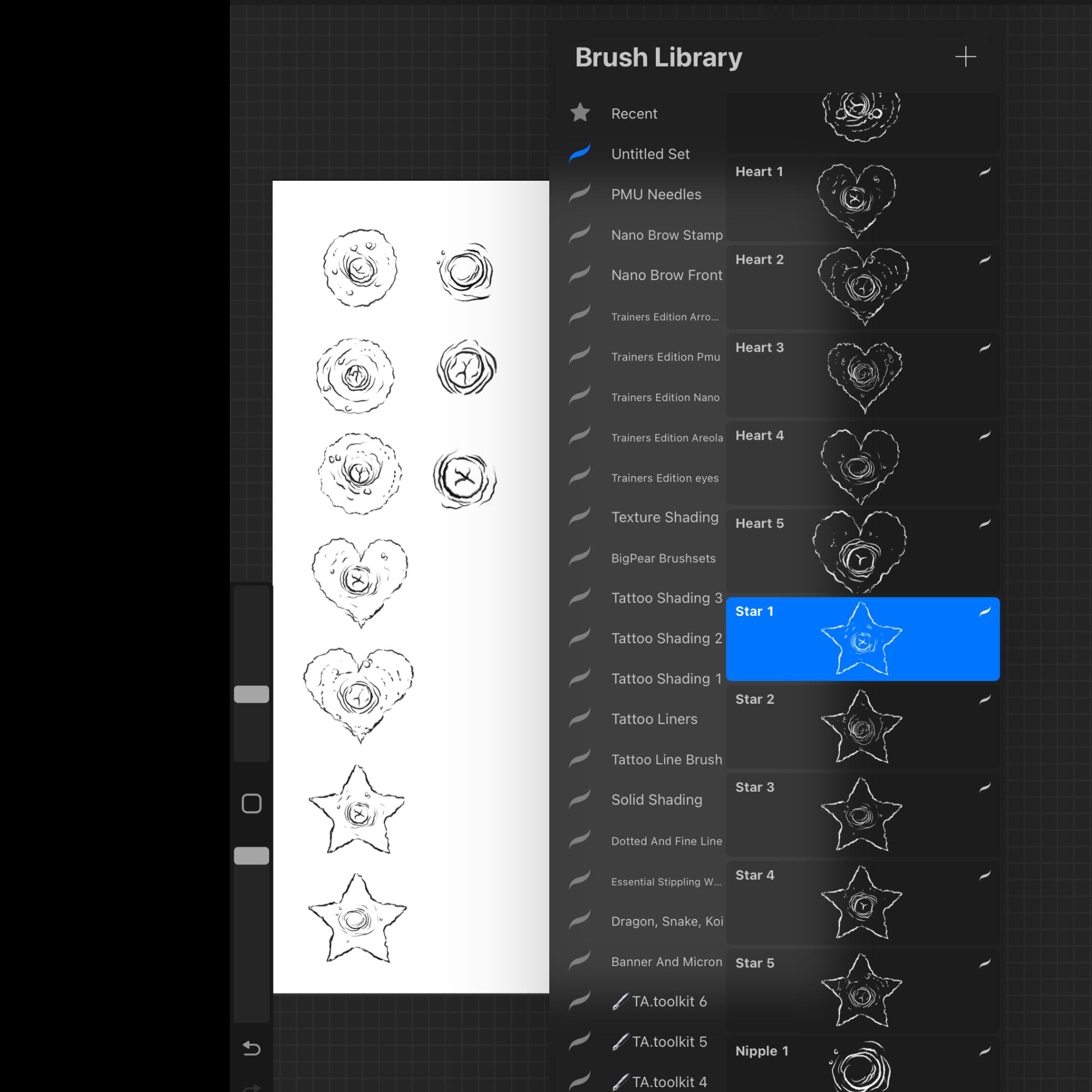 Procreate Areola Practice Stamps