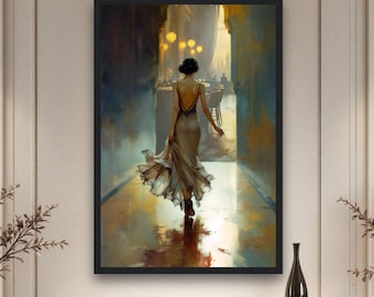 1920s Speakeasy Gatsby Flapper Art Deco Print - Prohibition Wall Decor