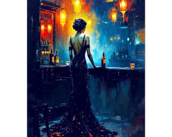 Speakeasy Prohibition 1920s Art Poster Print - Great Gatsby Art Deco