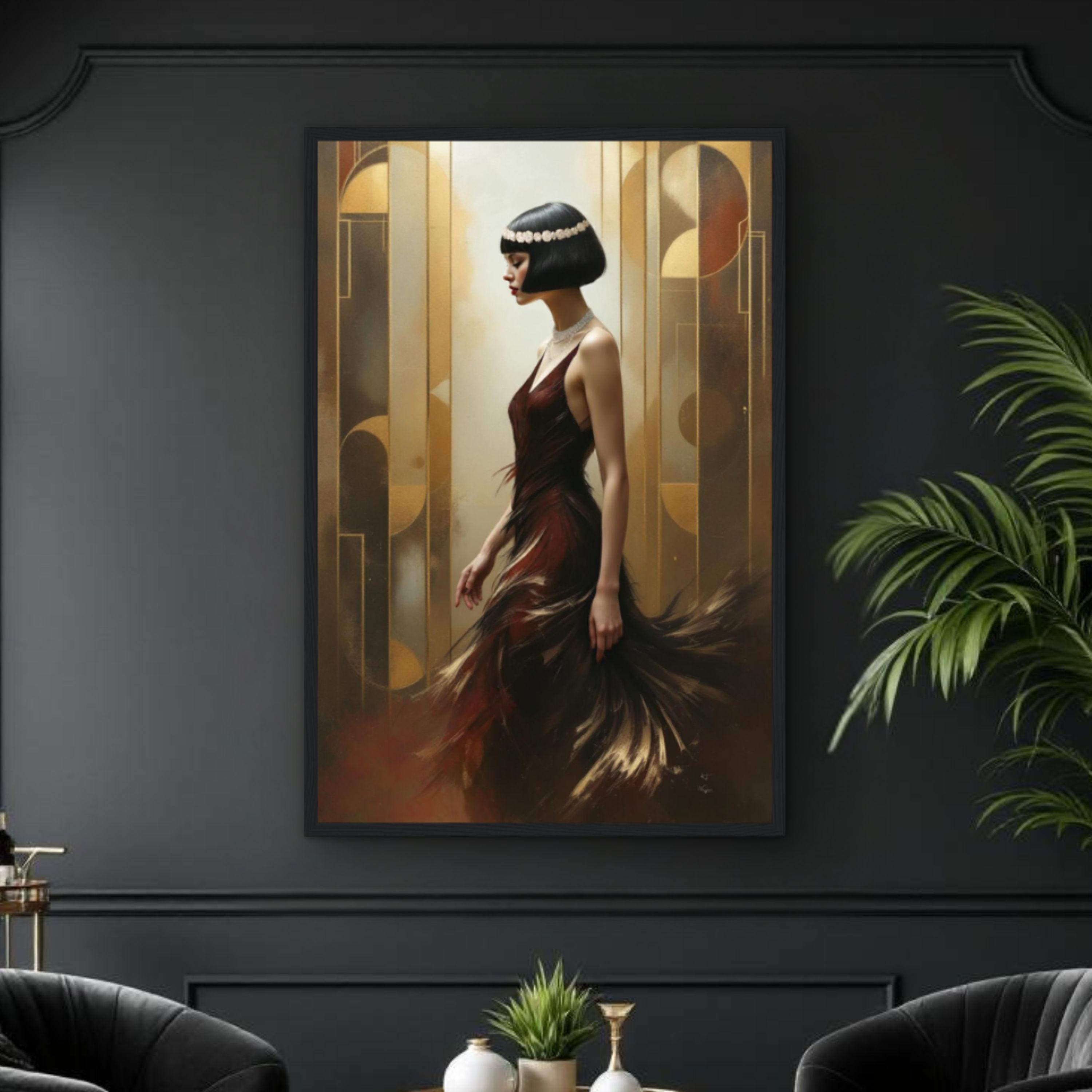 Art Deco Flapper Poster Print - 1920s Roaring Twenties Glamour Wall ...