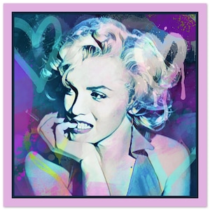 Marilyn Monroe Graffiti Art Poster Print - Old Hollywood Glam Decor
