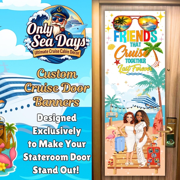 Friends Cruise Banner: Custom Bestie Cabin Door Decor