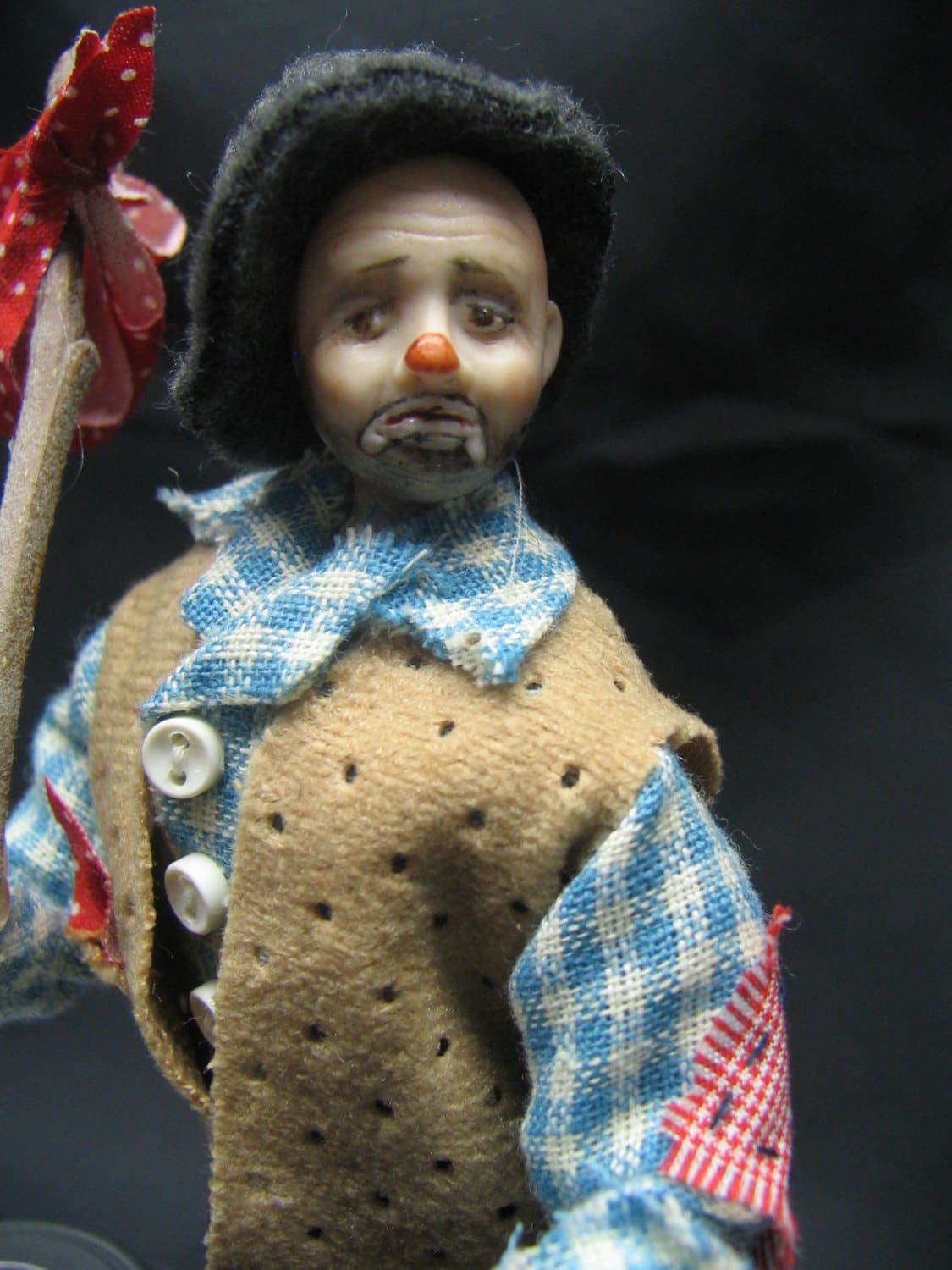 HOBO CIRCUS CLOWN A Miniature Porcelain Sculpted Doll by Kay Etsy