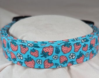 Strawberry collar for dogs, cats or pets.