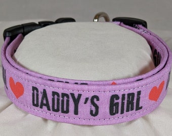 Daddy's Girl pet, cat or dog collar.