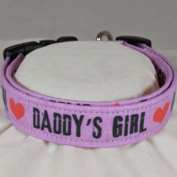 Daddy's Girl pet, cat or dog collar.