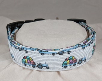 Spring time Tractor with Eggs Easter dog or cat collar