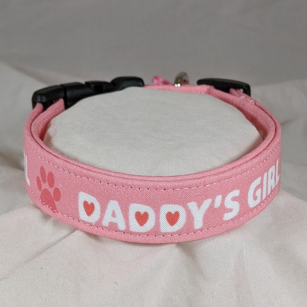 Daddy's Girl halsband voor huisdier, hond of kat.