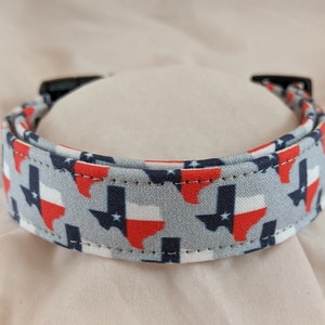 The Great State of Texas with Texas flag pet, cat or dog collar.