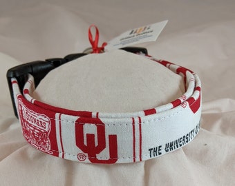 University of Oklahoma dog, cat or pet collar.