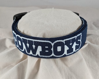 Dallas Cowboy's blue dog, cat or pet collar.