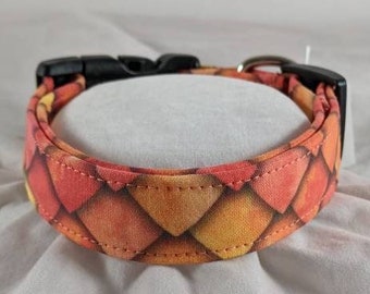 Fire Dragon scales collar for dogs, cats or pets.