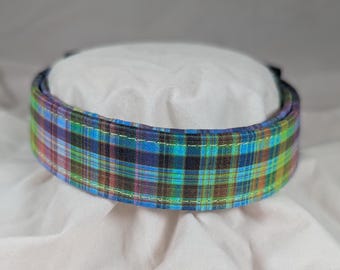 Warm Weather Plaid collar for dogs, cats or pets.