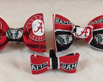University of Alabama bow pet collar accessories