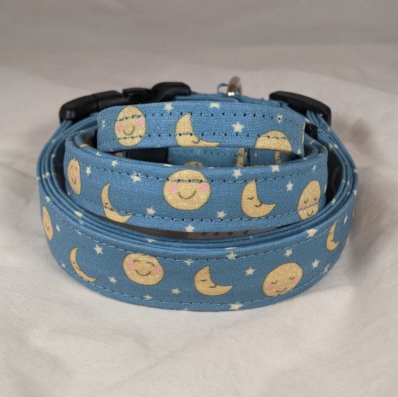 Happy blue Moon Luna pet, dog or cat collar. image 5