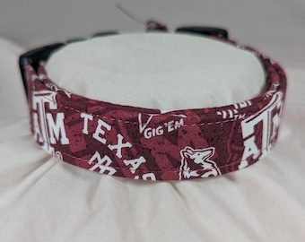 Texas A & M dog cat or pet collar.