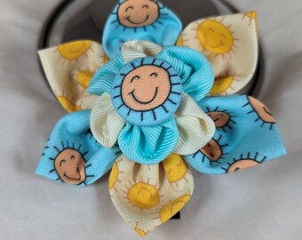 Happy Blue Sunshine flower collar accessories