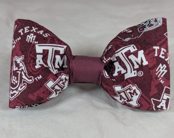 Texas A & M bow pet collar accessories