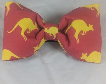 Crimson Austin College Kangaroos bow pet collar accessories