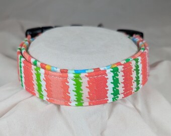 Warm Weather Striped collar for dogs, cats or pets.