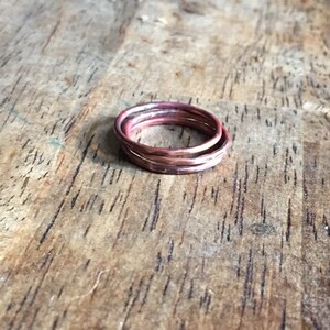 Skinny Stacking Rings Silver or Copper Stacking Rings Set of 3 ...