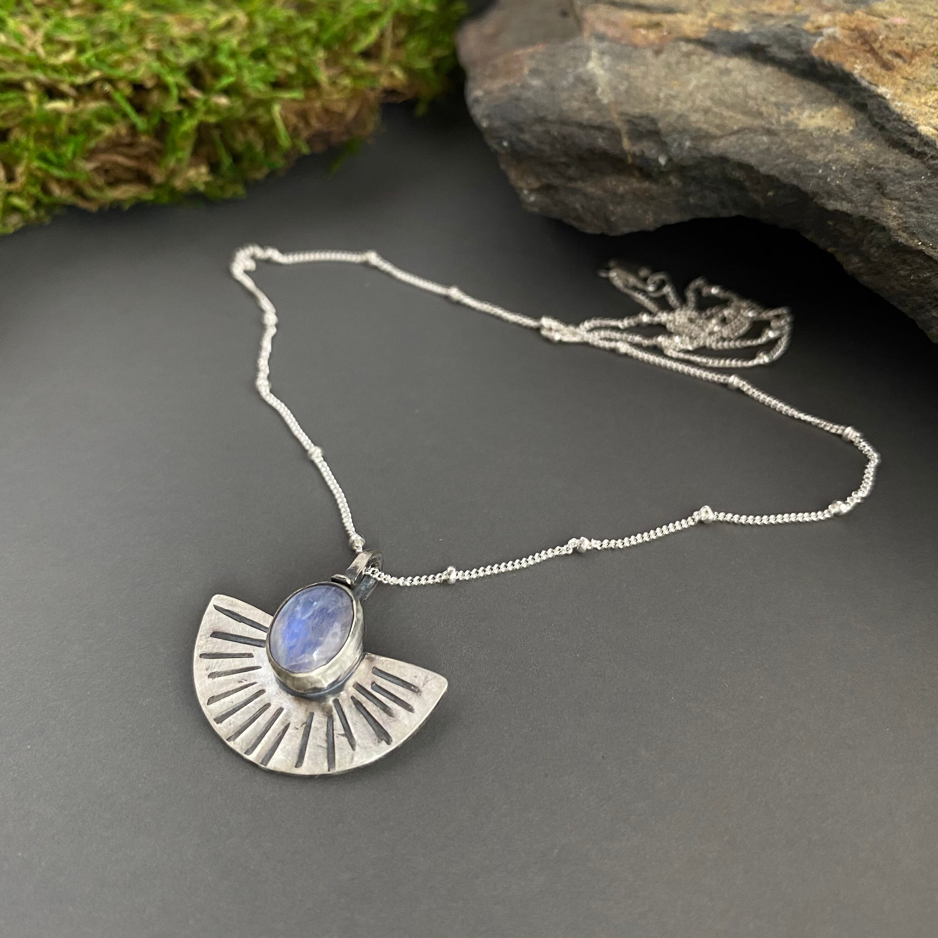 under-luna-silver-moonstone-necklace-etsy