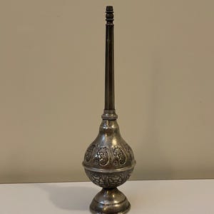 Antique Moroccan Silver Rosewater Sprinkler - Islamic Ritual Vessel