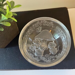 Vintage HENCO Acrylic Trinket Box: Fantasy Forest Mice Mushroom Design