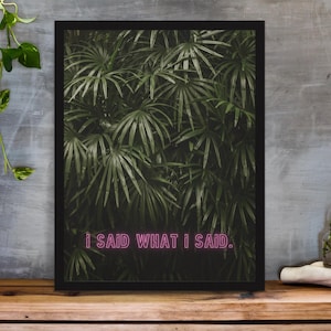 Tropical Glam Aesthetic Digital Download | Pink Neon Wall Art for Boss Babe | Women&#39;s Motivational Wall Art | Boss Babe Style Decor