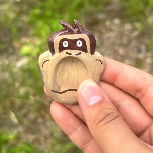 Monkey Worry Stone | Cute Animal Fidget Toy | Handmade Anxiety Relief Stone | Stress Relief Pocket Gift | Calming Sensory Stone