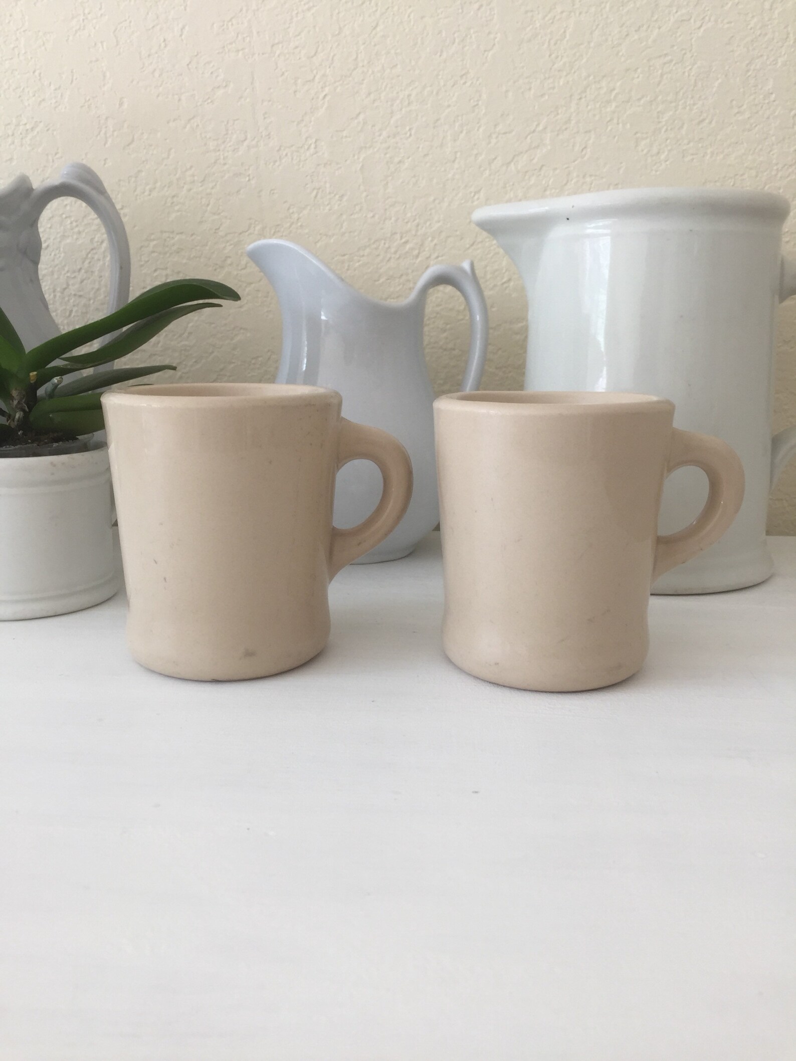 Vintage Beige Wallace Coffee Mugs Etsy