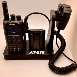 AnyTone AT-878 Radio Stand: 3D Printed Dual Battery Holder