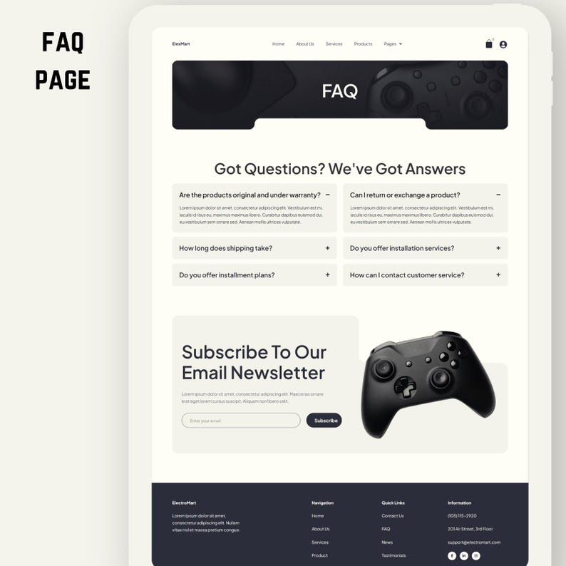 Kit de plantillas Elementor para tiendas de electrónica y comercio electrónico en WordPress, diseños para tiendas de tecnología, páginas web para tiendas de gadgets, plantillas web, diseño de sitios web imagen 7